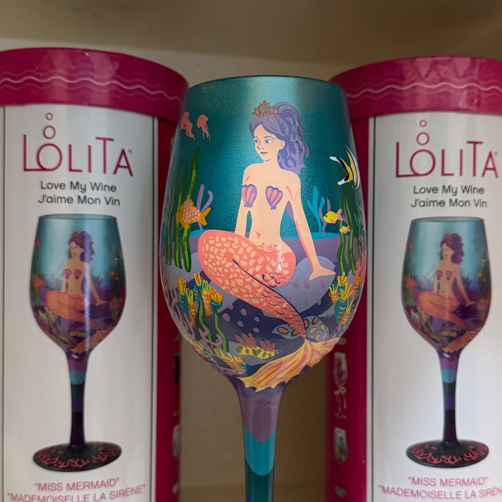 Collectable Lolita mermaid wine glasses